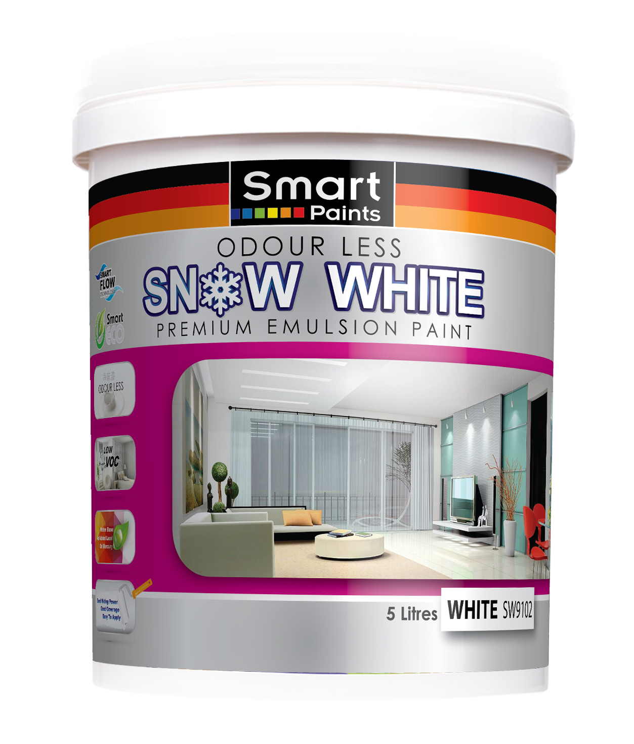 SMART PAINTS SMART ODOURLESS SNOW WHITE
